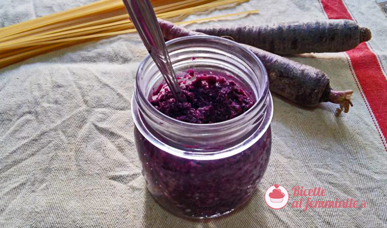 Pesto di carote viola con bimby 6