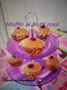 Muffin ai frutti rossi senza uova