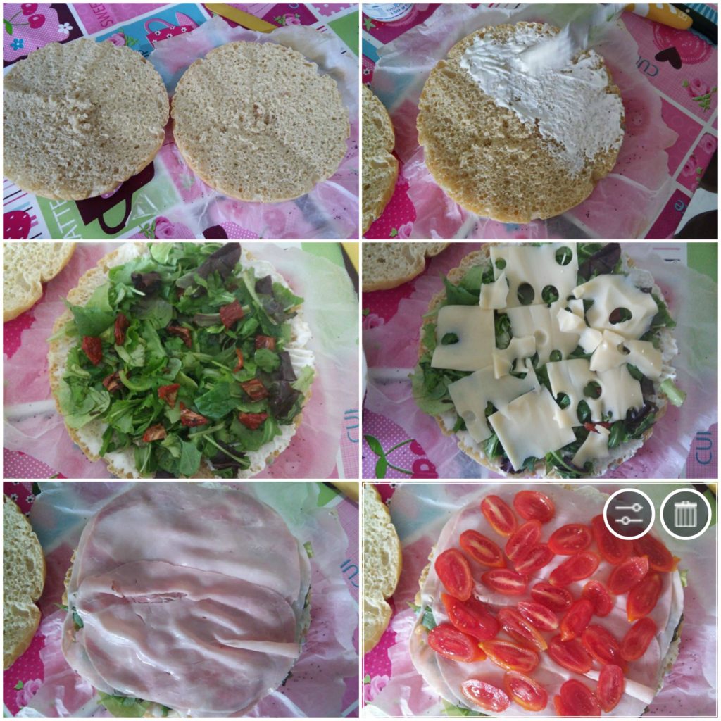 Preparazione focaccia tramezzino