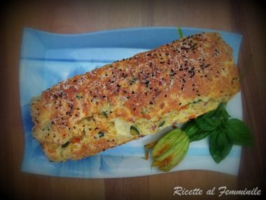 Plumcake salato con verdure e salumi