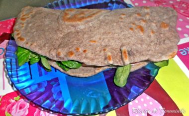 Piadina light, senza latte e senza strutto