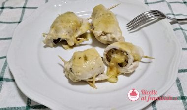 Involtini di pollo con melanzane e formaggio