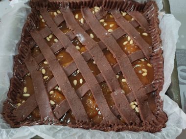Crostata con farina di castagne e albicocche 5